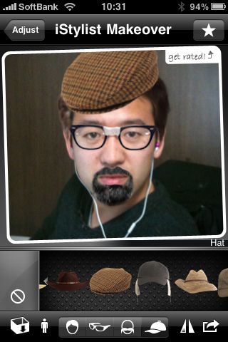  virtual makeover by changing hairstyles and glasses etc on your iPhone.