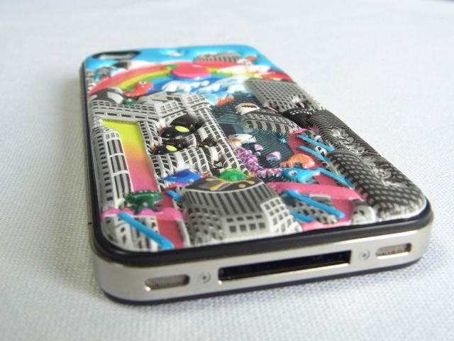 Iphone4 スキンシール Cushi Rainbow モコモコ した触るとクセになる立体シール Appbank