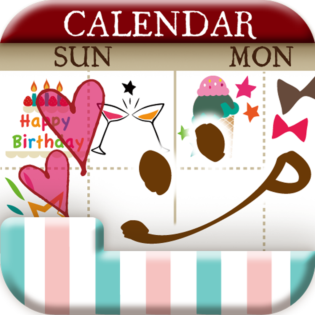 ペタットカレンダー かわいいアイコンで予定を埋め尽くしたい 女子向けカレンダー 無料 Appbank