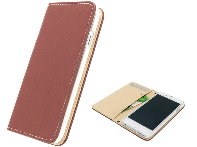 [A+リリース記念特価]A+ 手帳型ケース ブラウン×ベージュ