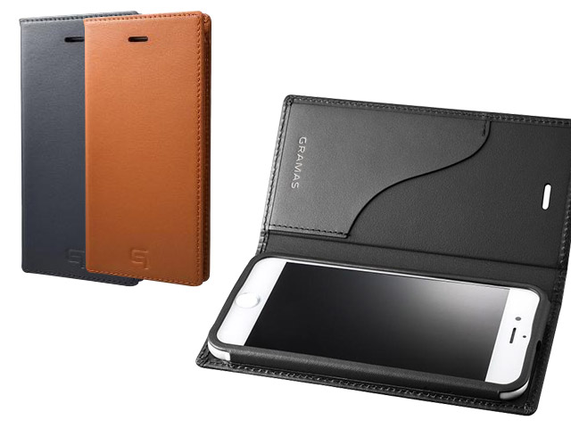 GRAMAS フルレザー手帳型ケース ブラック