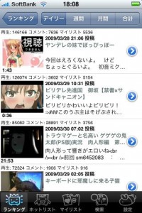 ニコニコ動画アプリ