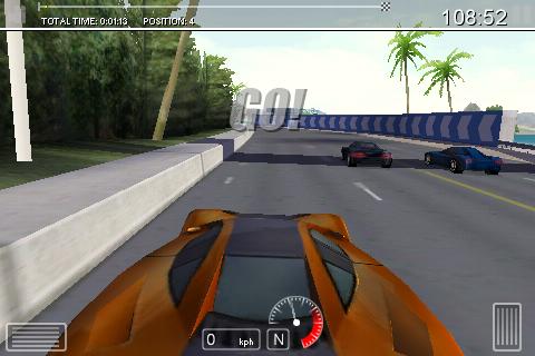 iPhoneレースゲームFastlane Street Racing Lite
