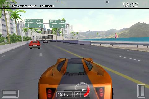 iPhoneレースゲームFastlane Street Racing Lite