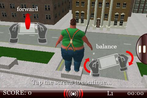Tightwire 息遣いが荒いおデブの綱渡りゲーム 面白いぞ バカゲー 925 Appbank