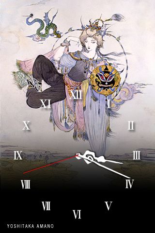 アート時計 天野喜孝 アナログバージョン ファン感涙 Ffのキャラデザなどで有名な天野喜孝さんの時計アプリ 1009 Appbank