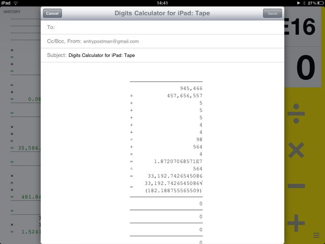 Digits Calculator for iPad