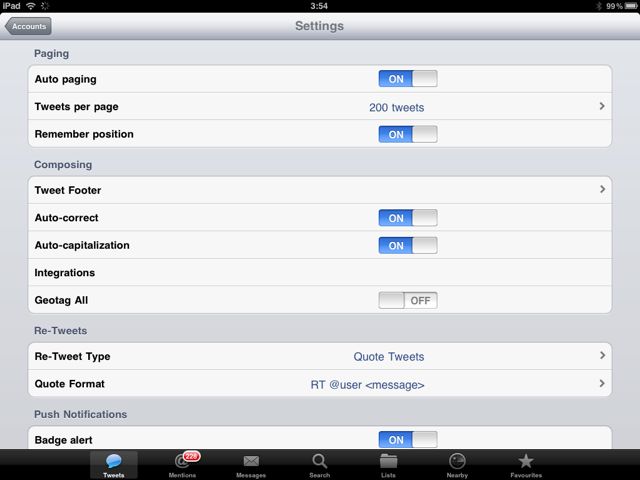 Tweetings for iPad