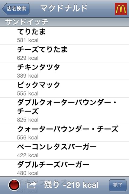 カロリー管理 カロリー管理