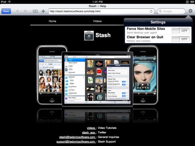 Stash Pro Private Media, Documents, and Web Browsing