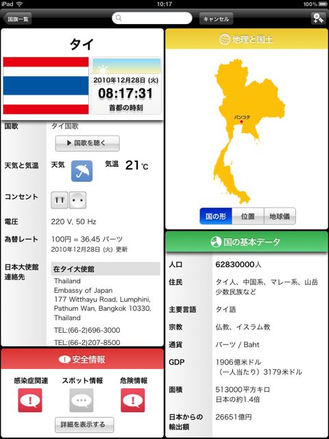 世界の国情報 for iPad