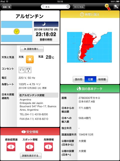 世界の国情報 for iPad