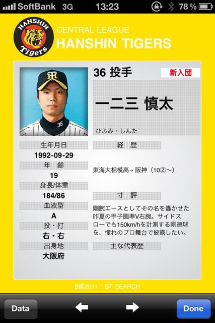 B鑑2011 プロ野球プレイヤーズファイル B鑑2011 プロ野球プレイヤーズファイル