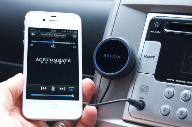 Belkin Aircast Auto 車で Iphone の音楽が聴ける 電話できる セットアップが簡単な Bluetooth トランスミッター Appbank