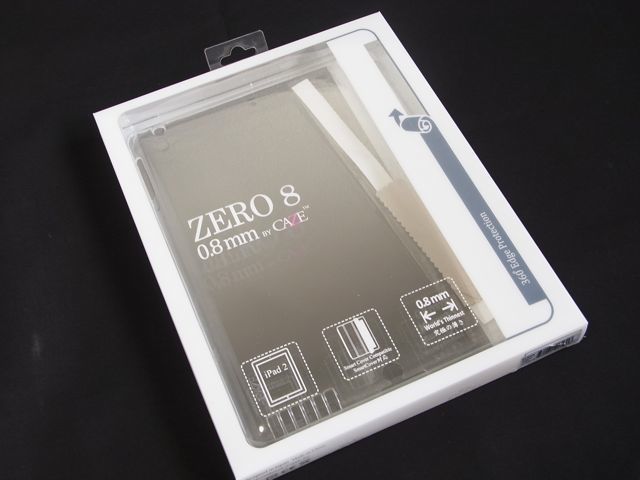 Zero 8(0.8mm)UltraThin for iPad 2: めっちゃ薄いぞ！！スマートカバーも付けられるケース。