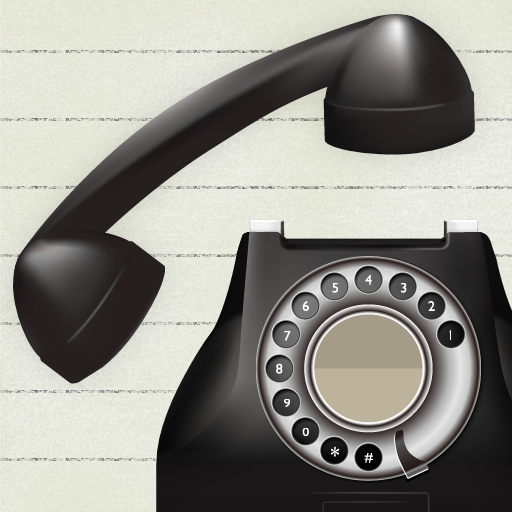 Landline (黒電話): レトロかわいいダイヤル式黒電話がiPhoneで復活♪無料。