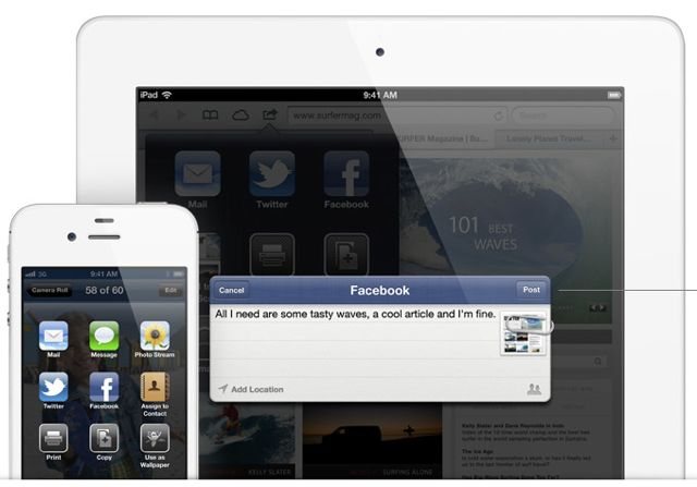 【iOS 6】Facebookが統合されて可能になる4つの機能！