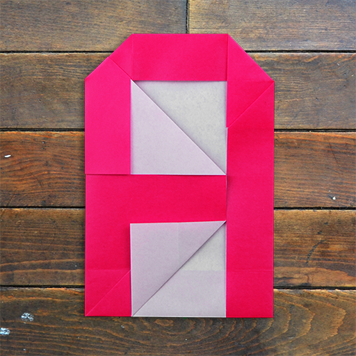 アルファベット折り紙 for iPhone: ローマ字が作れる折り紙。パーティーの飾り付けにも使えますね！