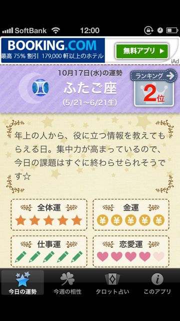 todaysfortune - 1 今日の運勢