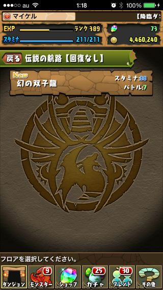 パズドラ攻略01 伝説の航路 ツインドラゴン01