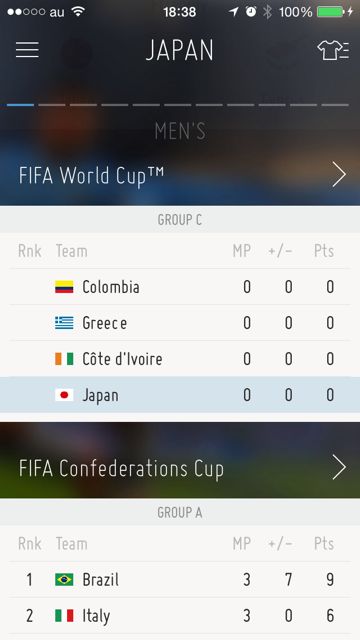 iPhone FIFA Official App サッカー 試合結果 - 11