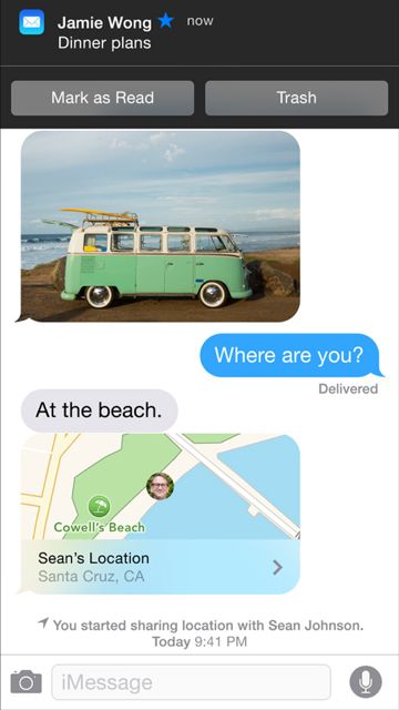 iOS 8 通知バナー - 3