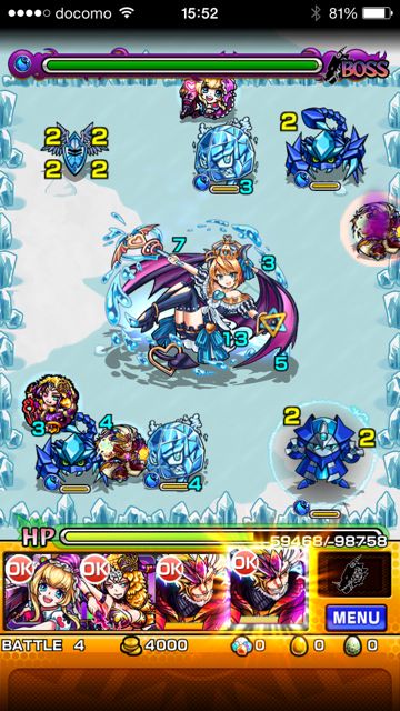 モンスト　リリス　極　第四ステージ