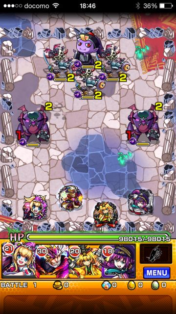 モンスト　スラッシュ　極　第一ステージ