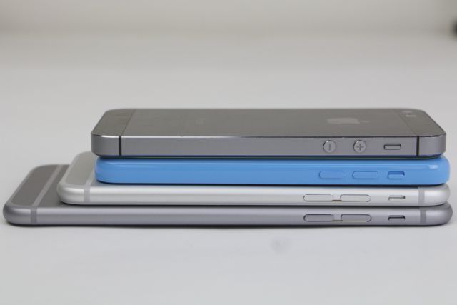 『iPhone 5s』、『iPhone 5c』、『iPhone 6』、『iPhone 6 Plus』の本体を比較してみた | AppBank