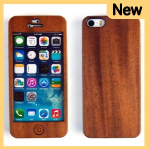 ホームボタンまで木目になるiPhone 5s専用『天然木無垢プレート』!
