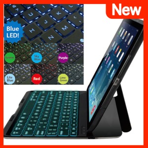 7色に光るバックライトを搭載したiPad用キーボード!!