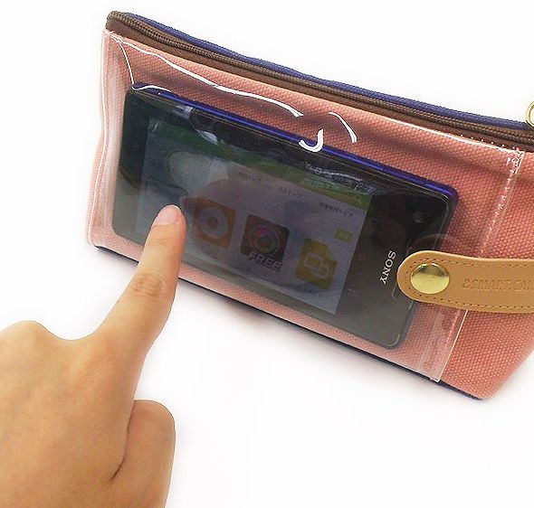 スタンドになるペンケース型スマホポーチ Appbank