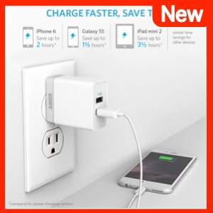 超コンパクトな『Anker2ポートUSB急速充電器』!