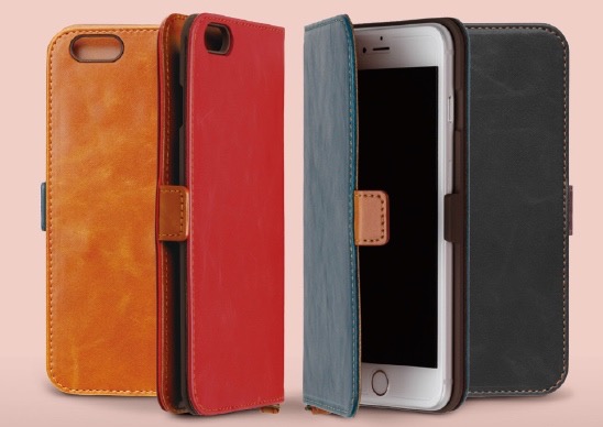 本革のようなiPhone 6 Plus用PUレザー手帳ケース
