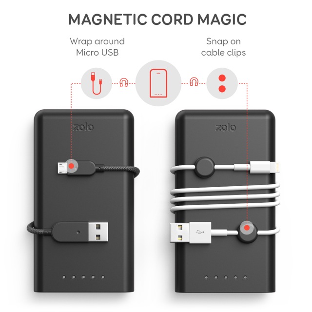 マグネットでケーブルが巻きつく Anker Zolo モバイルバッテリー 6 000mah Appbank マグネットでケーブルが巻きつく Anker Zolo モバイルバッテリー 6 000mah Appbank