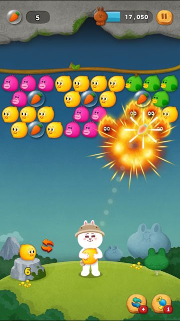 キャロットバブルコンボ爆弾発射