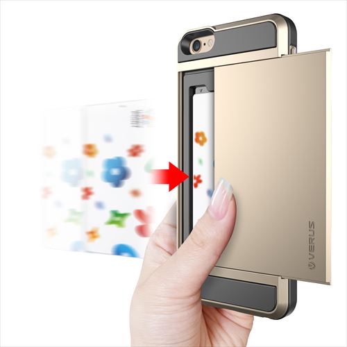 背面スライド式でカードが2枚入るiPhone 6 Plusケース!