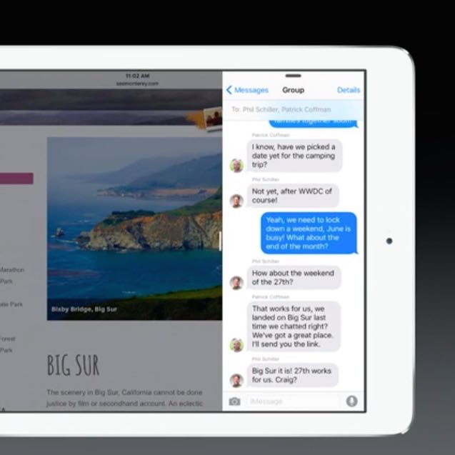 【iOS 9】iPadが進化。キーボードが便利になり、1画面で2つのアプリが操作可能に。
