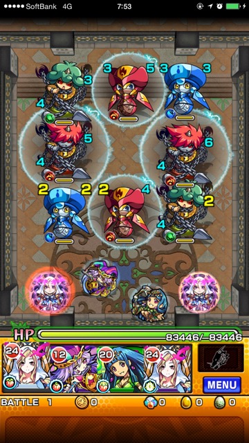 モンスト覇者の塔30階ステージ1
