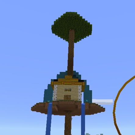 【マイクラPE】マルチプレイなら簡単にできちゃう! 大木に建つ小さなお家を作ってみた