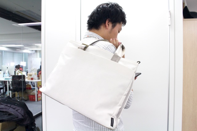 15インチpcもスッポリ入る泊まりがけ出張も行けちゃうトートバッグ Appbank 15インチpcもスッポリ入る泊まりがけ出張も行けちゃうトートバッグ Appbank
