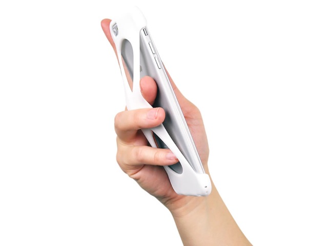 落下防止バンドが一体化した長時間持ち疲れしないiPhone 6s/6s Plusケース
