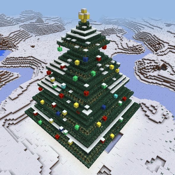 【マイクラPE】ぼっちだけどクリスマスツリーは見たい･･･じゃあ作っちゃおう!