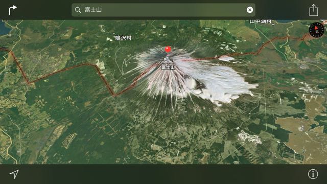【感動】標準マップアプリの「富士山」が美麗すぎる!