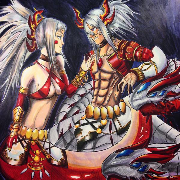 パズドラ オシリスとイシスのラブラブ感がすごい モンスター同士のデートイラスト Appbank