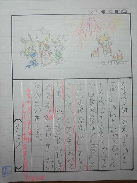 パズドラ ミニかりんとミニばるが超キュート 夏休みの絵日記風イラストを紹介 Appbank