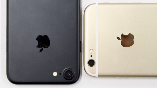 「iPhone 7」と「iPhone 6s」の本体比較