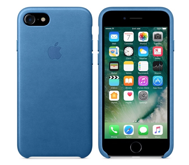 Apple公式サイトから引用したiPhone 7レザーケース - ミッドナイトブルー