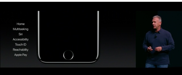 Apple発表会 iPhone 7のホームボタン