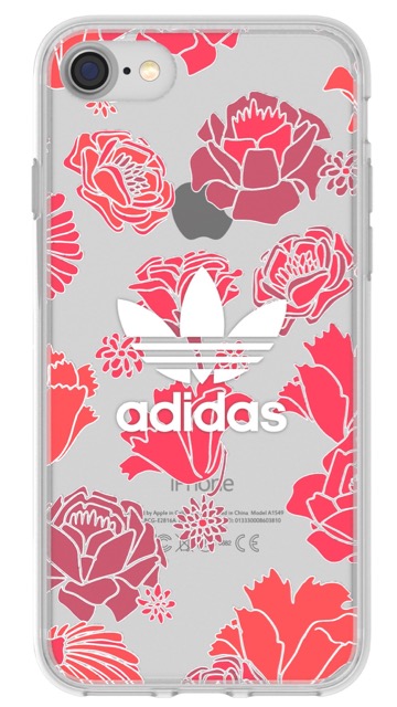 透け感がオシャレなadidasケース レッド iPhone 7